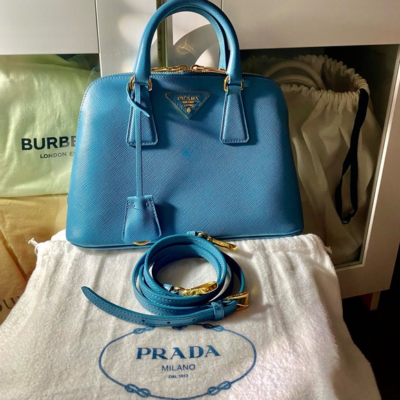 ❤️ NWT PRADA SAFFIANO LEATHER MINI 2WAY BAG IN GOLD HARDWARE by: Prada - Picture 1 of 12